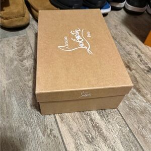 Christian Loubotin Tan Shoe Box